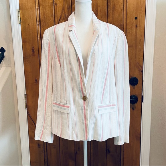 TU plus size linen blend blazer, plus size 18 - Picture 4 of 12
